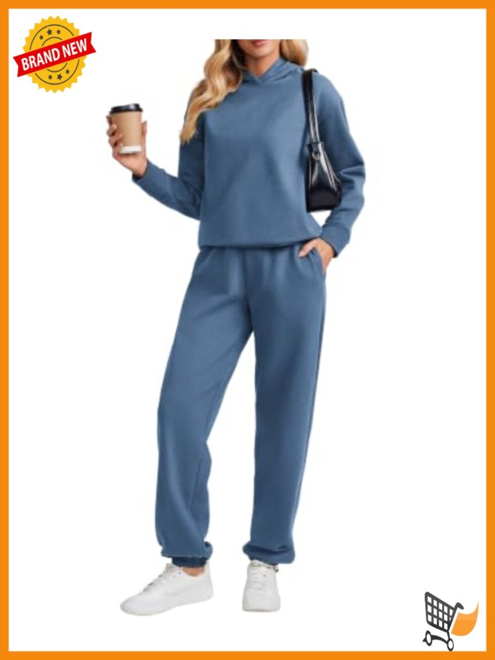 Fleece Lounge Set Drop Shoulder Hoodie Jogger Sweatsuit Petite Regular